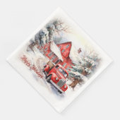  rood Boerderij truck rode schuur Servet (Hoek)