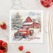  rood Boerderij truck rode schuur Servet (Insitu)