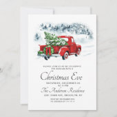  rood Boerderij Vrachtwagen Kerstfeestdag Kaart (Voorkant)