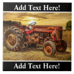 Rood Boerderijen Tractor Keramische Tegel Tegeltje