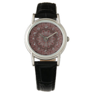 rood Bohemian Mandala polshorloge Horloge