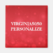 Rood Bokeh Ontwerp SJABLOON Magneet (Voorkant)