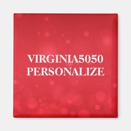 Rood Bokeh Ontwerp SJABLOON Magneet (Voorkant)