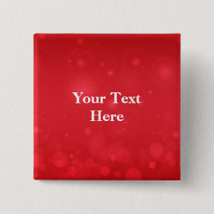 Rood Bokeh Ontwerp SJABLOON Vierkante Button 5,1 Cm