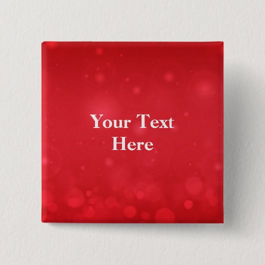 Rood Bokeh Ontwerp SJABLOON Vierkante Button 5,1 Cm (Voorkant)
