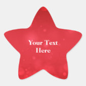 Rood Bokeh-ontwerp, sjabloon voor lapelspeld Ster Sticker (Voorkant)
