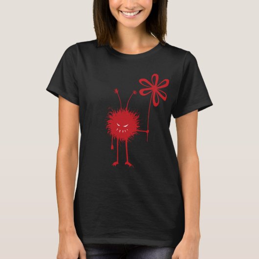 Rood bokventilator zwart Vrouw T-shirt (Voorkant)