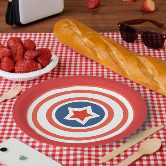 Rood Bord met witte cirkelvormige lijn en middenst (Picknick)