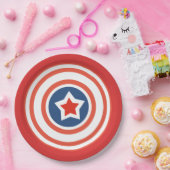 Rood Bord met witte cirkelvormige lijn en middenst (Feest)