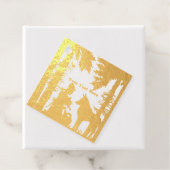 Rood Bossen bloemen met wolf Bedankjes Labels (Met doos)