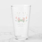 rood botanisch minimaal vintage voor haar glas (Achterkant)