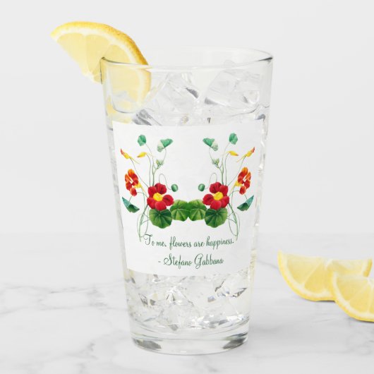 rood botanisch minimaal vintage voor haar glas (Voorkant ijs)