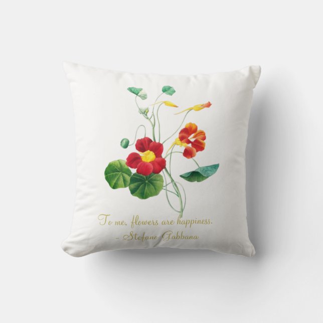 rood botanisch minimaal vintage voor haar  kussen (Voorkant)