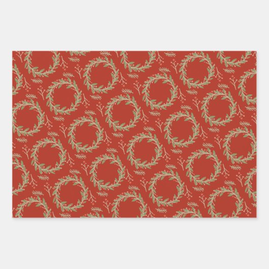 Rood botanische bessen Gift Wrap Inpakpapier Vel (Voorkant 2)