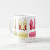 Rood Bottometjes stilettos schoenen, hoge hakken e Koffiemok (Voorkant links)