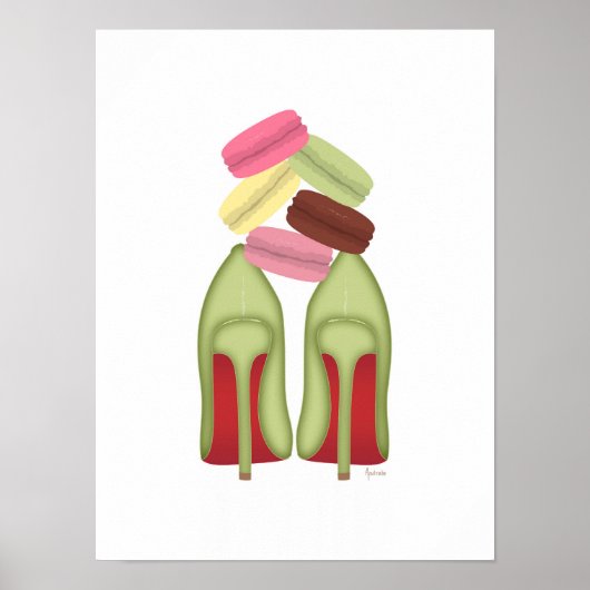 Rood Bottometjes stilettos schoenen, hoge hakken e Poster (Voorkant)