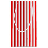 Rood, Bourgogne en witte strepen Klein Cadeauzakje (Achterkant)
