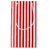 Rood, Bourgogne en witte strepen Klein Cadeauzakje (Voorkant)