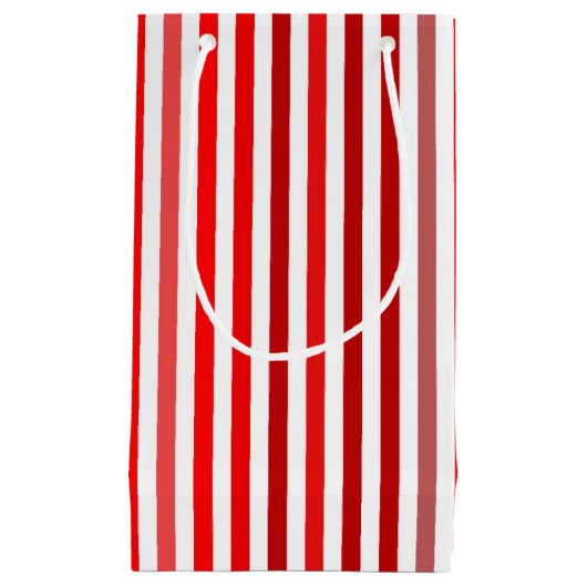 Rood, Bourgogne en witte strepen Klein Cadeauzakje (Voorkant)