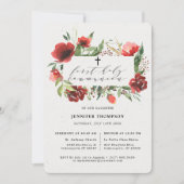 Rood Bourgondisch groen Eucalyptus Eerste Communie Kaart (Voorkant)