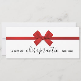 Rood bow-cadeau van chiropractisch cadeaubon