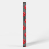 Rood Bowling Ball Patroon iPhone Hoesje (Rechterkant)