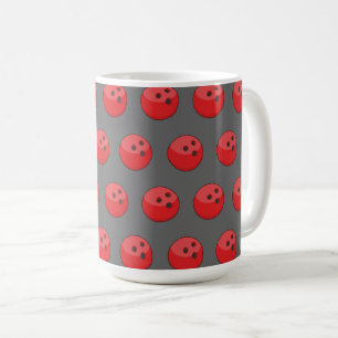 Rood Bowling Ball Patroon Koffiemok