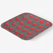 Rood Bowling Ball Patroon Papieren Bordje (Gebogen)