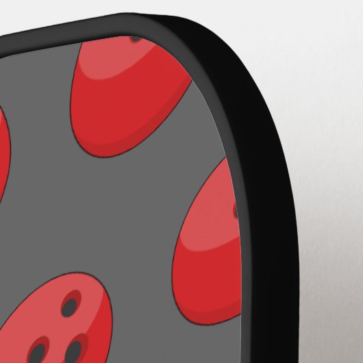 Rood Bowling Ball Patroon Pickleball Paddle (Links Detail)