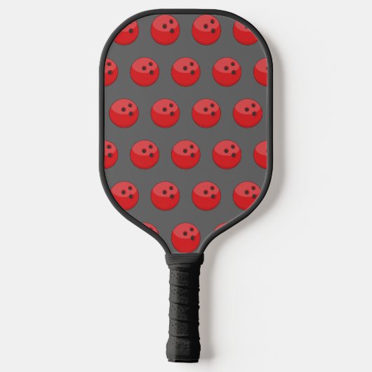 Rood Bowling Ball Patroon Pickleball Paddle (Achterkant)