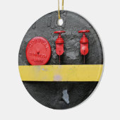 rood brandalarm keramisch ornament (Links)
