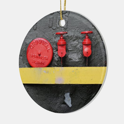 rood brandalarm keramisch ornament (Links)