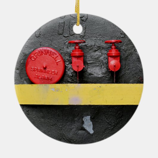 rood brandalarm keramisch ornament (Achterkant)