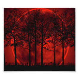 Rood branden... foto afdruk