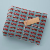 Rood brandend papier voor vrachtwagens met cadeaut