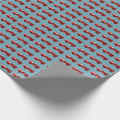 Rood brandend papier voor vrachtwagens met cadeaut (Hoek)