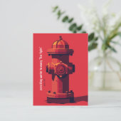 Rood brandhydraat briefkaart (Staand voorkant)