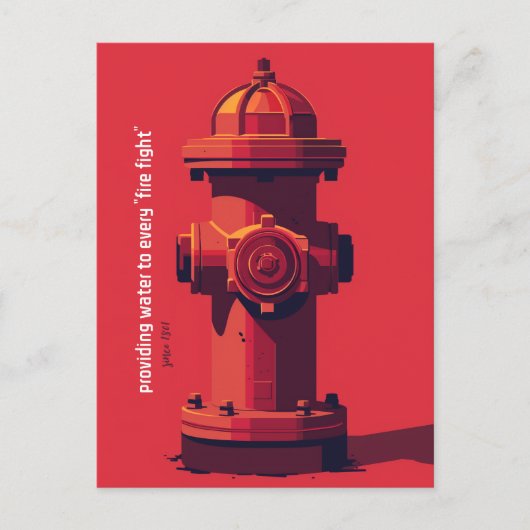 Rood brandhydraat briefkaart (Voorkant)