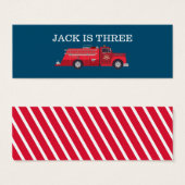 Rood  brandwonden / Label brandblusmotor Mini Visitekaartjes (Voorkant /achterkant)