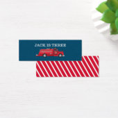 Rood  brandwonden / Label brandblusmotor Mini Visitekaartjes (Bureau)