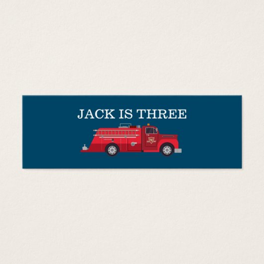 Rood  brandwonden / Label brandblusmotor Mini Visitekaartjes (Voorkant)