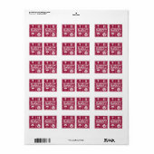 Rood breekbaar handvat met afbeeldingen voor wasla etiket (Full Sheet)