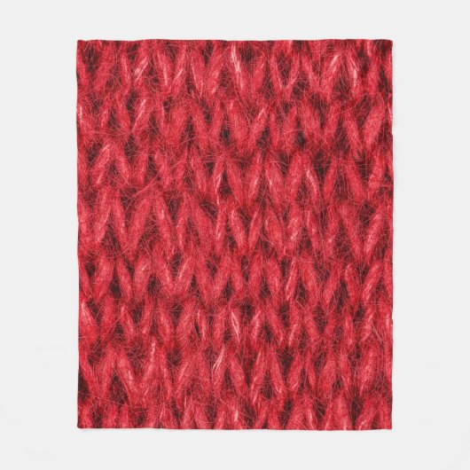 Rood breiwol textuur achtergrond. fleece deken (Voorkant)