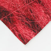 Rood breiwol textuur achtergrond. fleece deken (Hoek)
