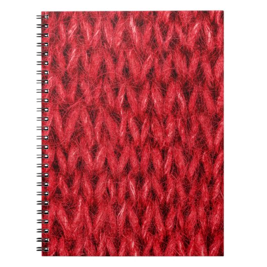 Rood breiwol textuur achtergrond. notitieboek (Voorkant)
