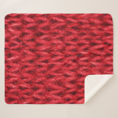 Rood breiwol textuur achtergrond. sherpa deken (Voorkant (horizontaal))