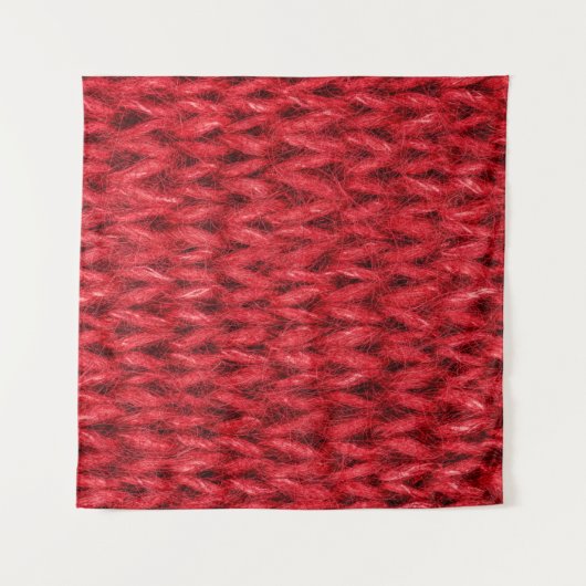 Rood breiwol textuur achtergrond. wandkleed (Voorkant (horizontaal))