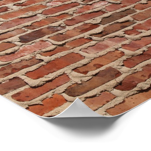 Rood Brick Wall Canvas of Poster (Hoek)