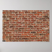 Rood Brick Wall Canvas of Poster (Voorkant)
