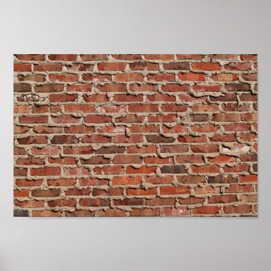 Rood Brick Wall Canvas of Poster (Voorkant)